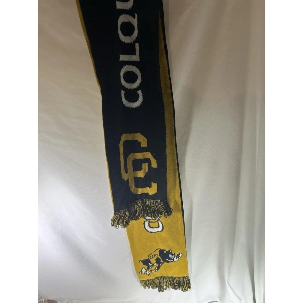 Colquitt County Packers Football Scarf Georgia Moultrie Hog Hawg Black Gold - Picture 2 of 4